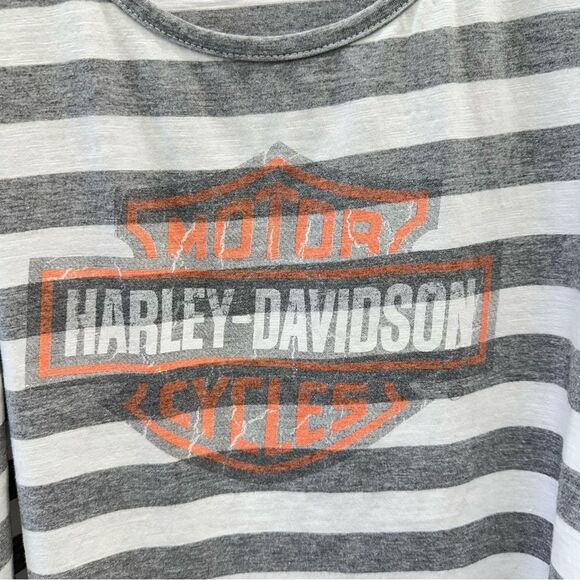 Harley Davidson Motorcycles sleeveless tank top shirt women's xl grey white - Picture 2 of 5
